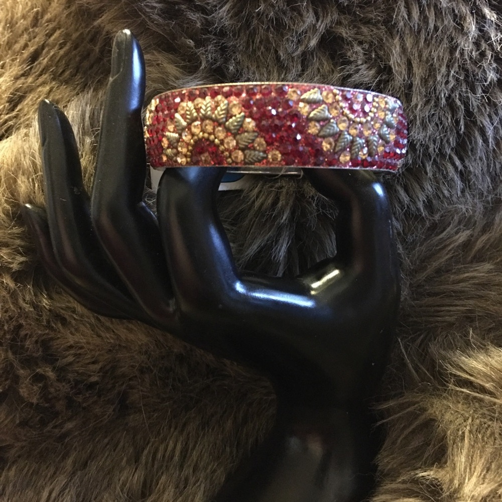 Zohra Jewelry Inca sun rhinestone bling bangle